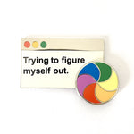 Figuring It Out Spinner enamel pin by Pinbuds
