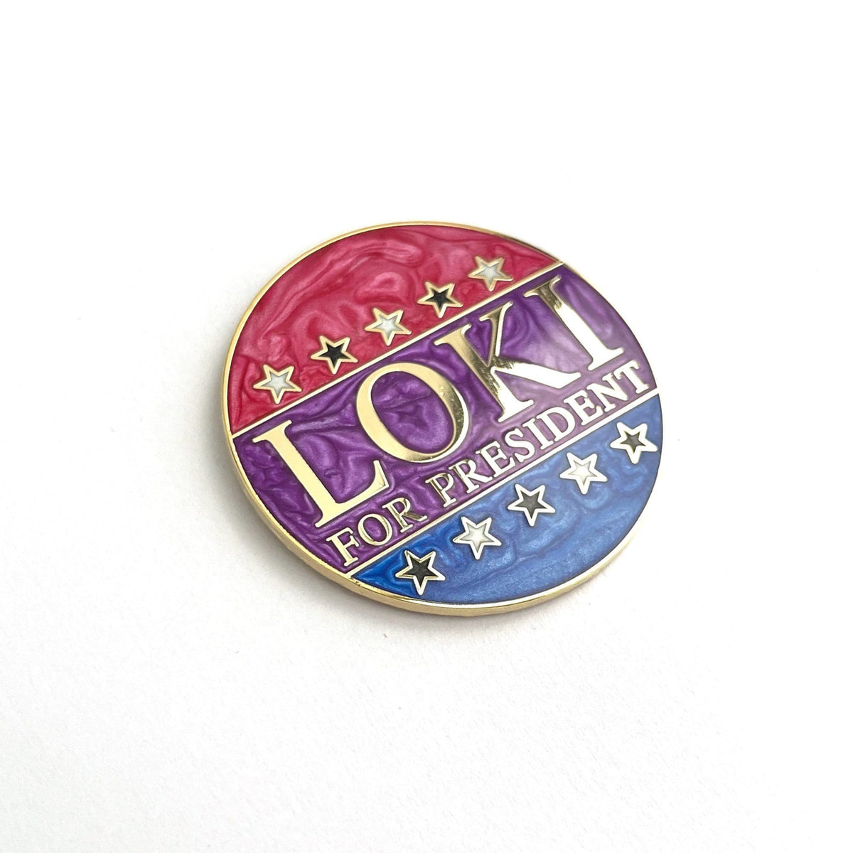 Floki enamel pin, gold plating