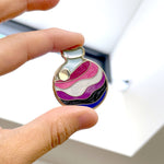 Genderfluid Potion enamel pin, pearlescent