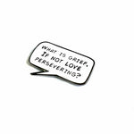 Grief enamel pin, black plating