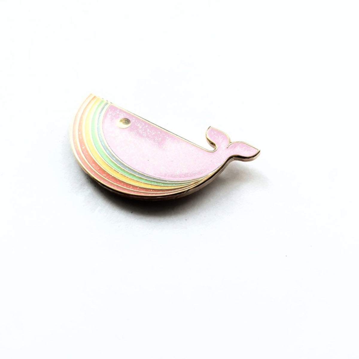 Homosexuwhale Pride enamel pin, hard enamel