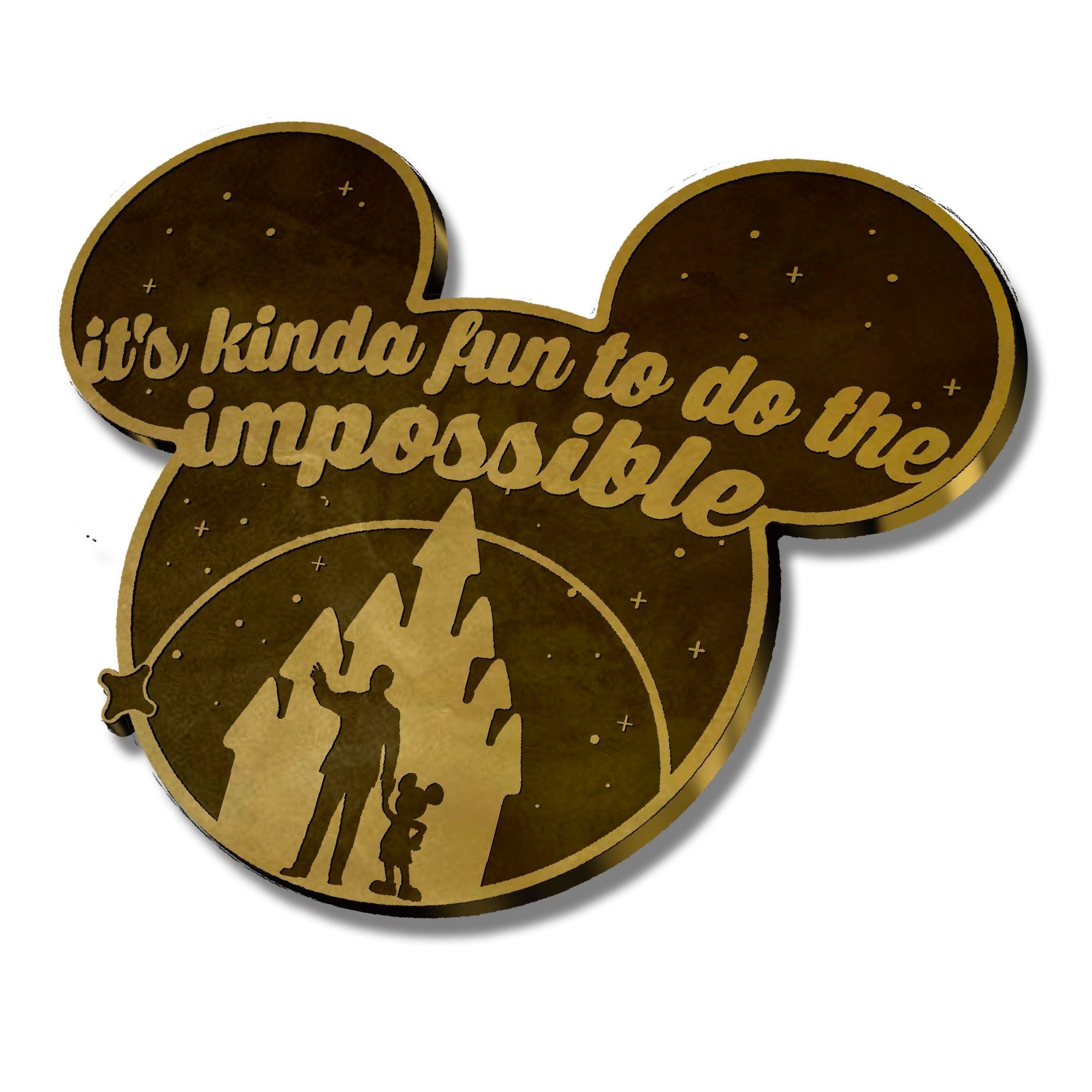 pinbuds Impossible Quote Gold pin Fantasy park 5 pin set