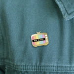 LGB-TV Retro Pride enamel pin, gold plating