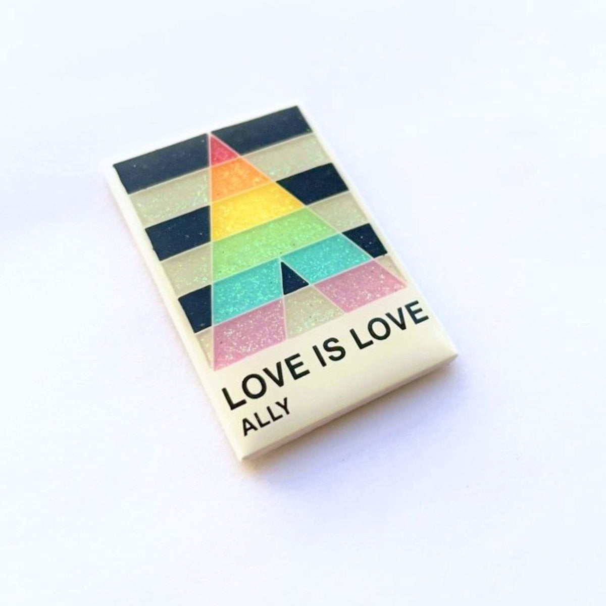 LGBT Ally Pride enamel pin, hard enamel