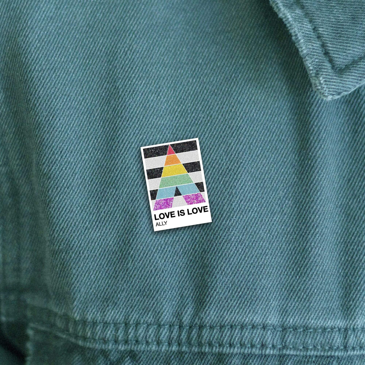 LGBT Ally Pride enamel pin, gold plating