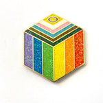 LGBTQube Progress enamel pin by Pinbuds