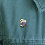 Non-Bunnary Pride enamel pin, gold plating