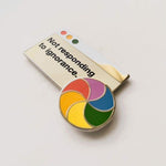 Not Responding Spinner enamel pin, glitter