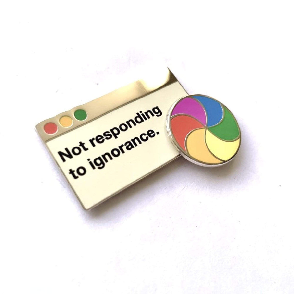 Not Responding Spinner enamel pin, hard enamel