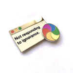 Not Responding Spinner enamel pin, hard enamel