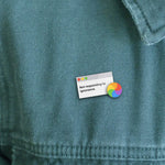 Not Responding Spinner enamel pin, silver plating