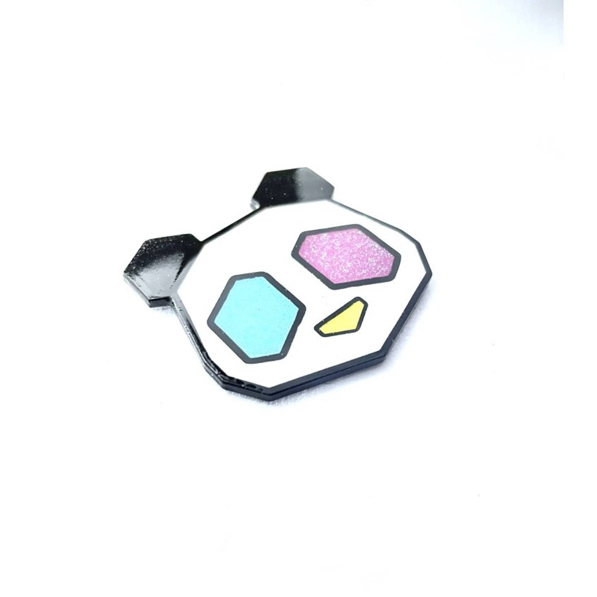 Pandasexual Pride enamel pin, hard enamel
