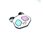 Pandasexual Pride enamel pin, hard enamel
