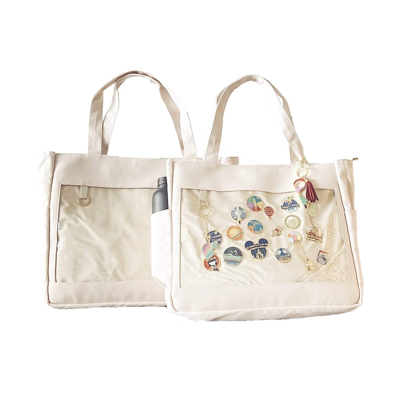 pinbuds Pin ITA Tote Bag (beige cotton)