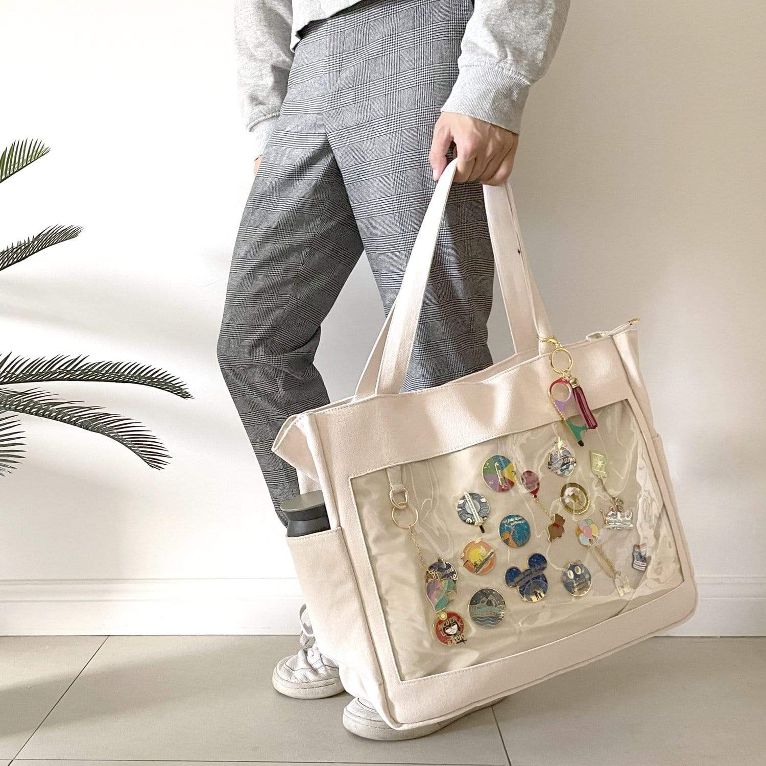 pinbuds Pin ITA Tote Bag (beige cotton)