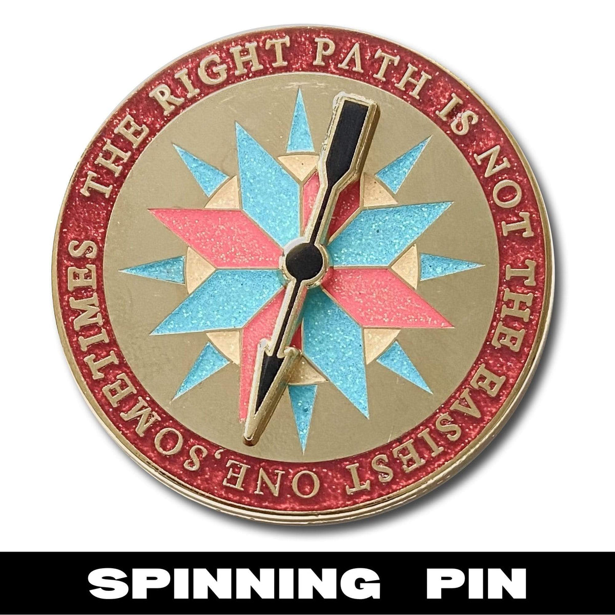 Spinning Compass enamel pin by Pinbuds