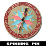 Spinning Compass enamel pin by Pinbuds