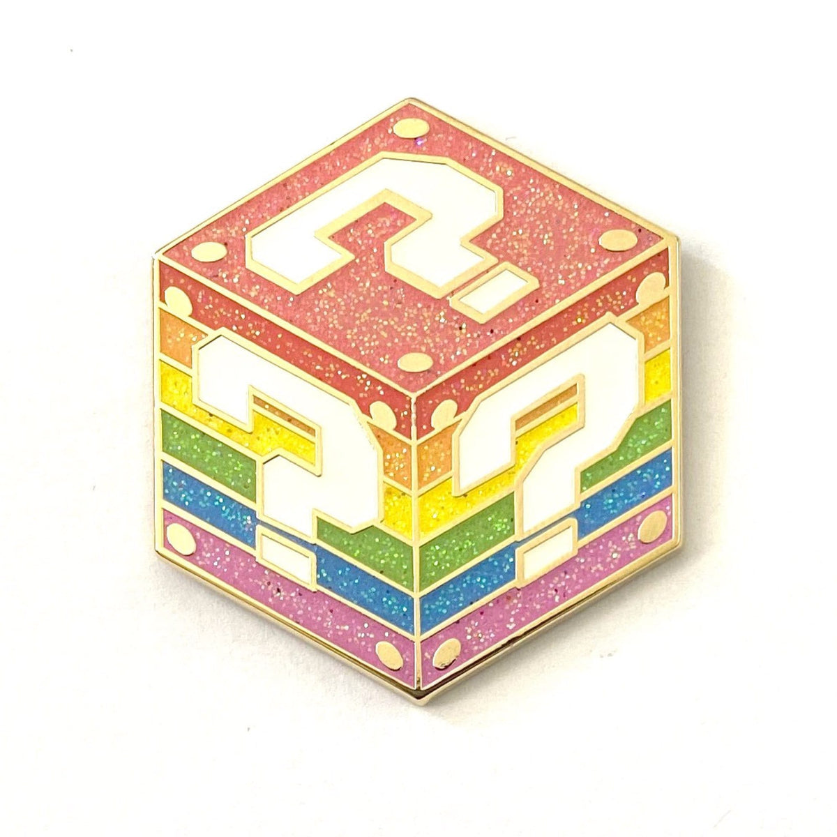 Queerstioning enamel pin by Pinbuds