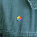Rainbow Spinner Pride enamel pin, rainbow