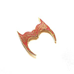 Red Witch enamel pin, glitter