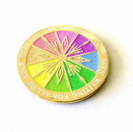 Show Yourself Pride enamel pin, gold plating