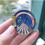 Space Mountain Slider enamel pin, gold plating