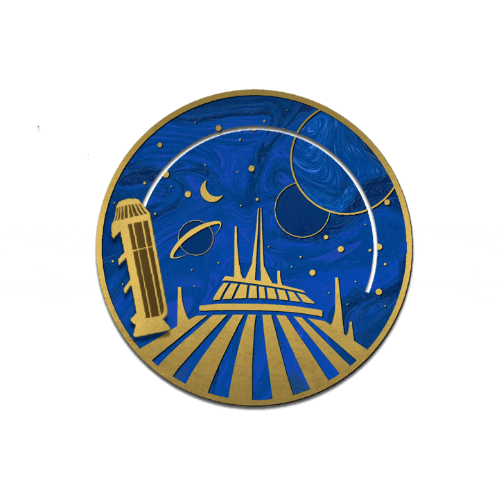 Space Mountain Slider enamel pin by Pinbuds
