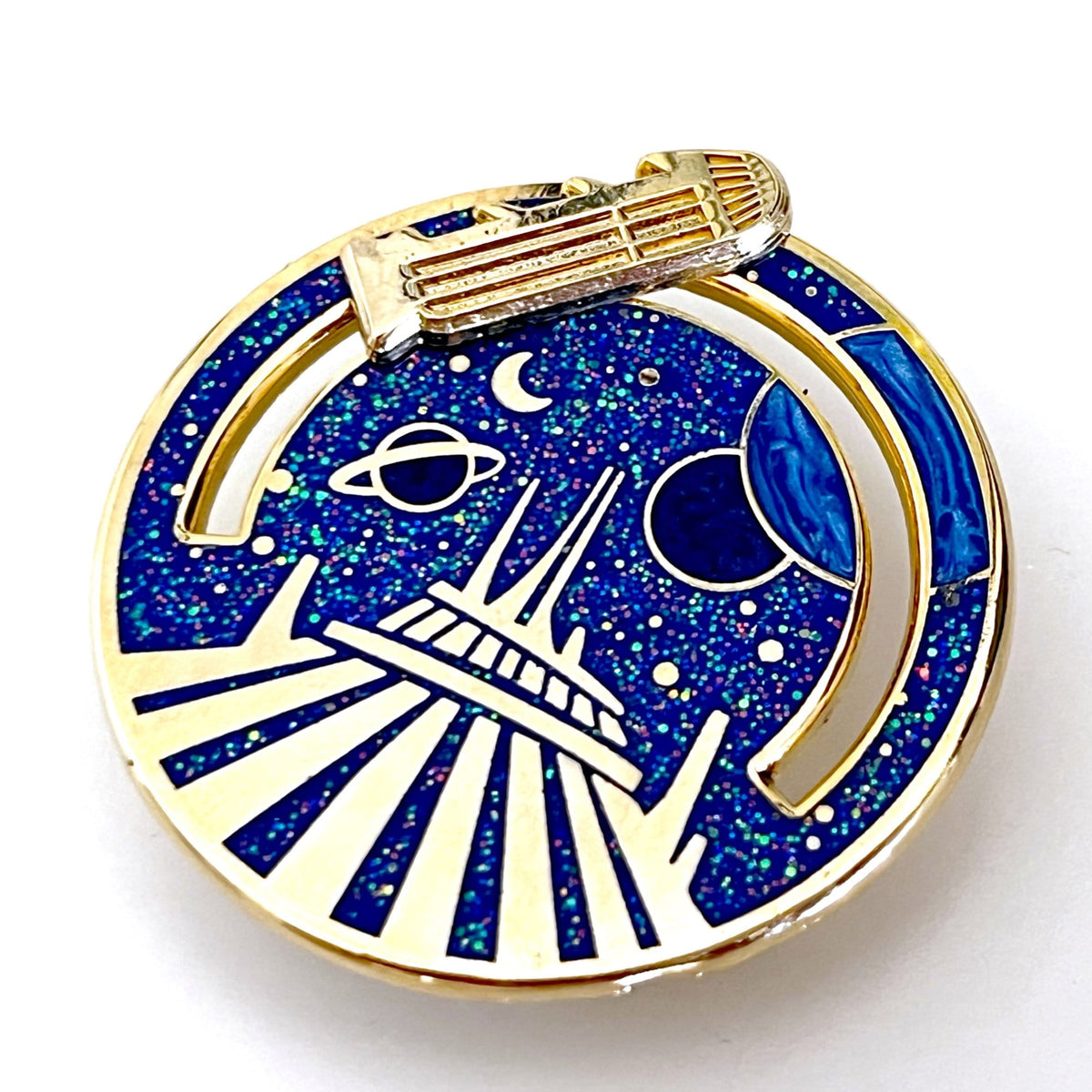 Space Mountain Slider enamel pin, sliding