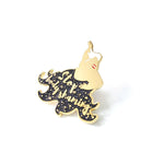 Stop Body Shaming enamel pin, gold plating