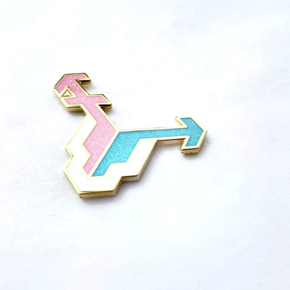 Transgendeer Pride enamel pin, hard enamel