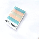 Transgender Pride enamel pin, hard enamel