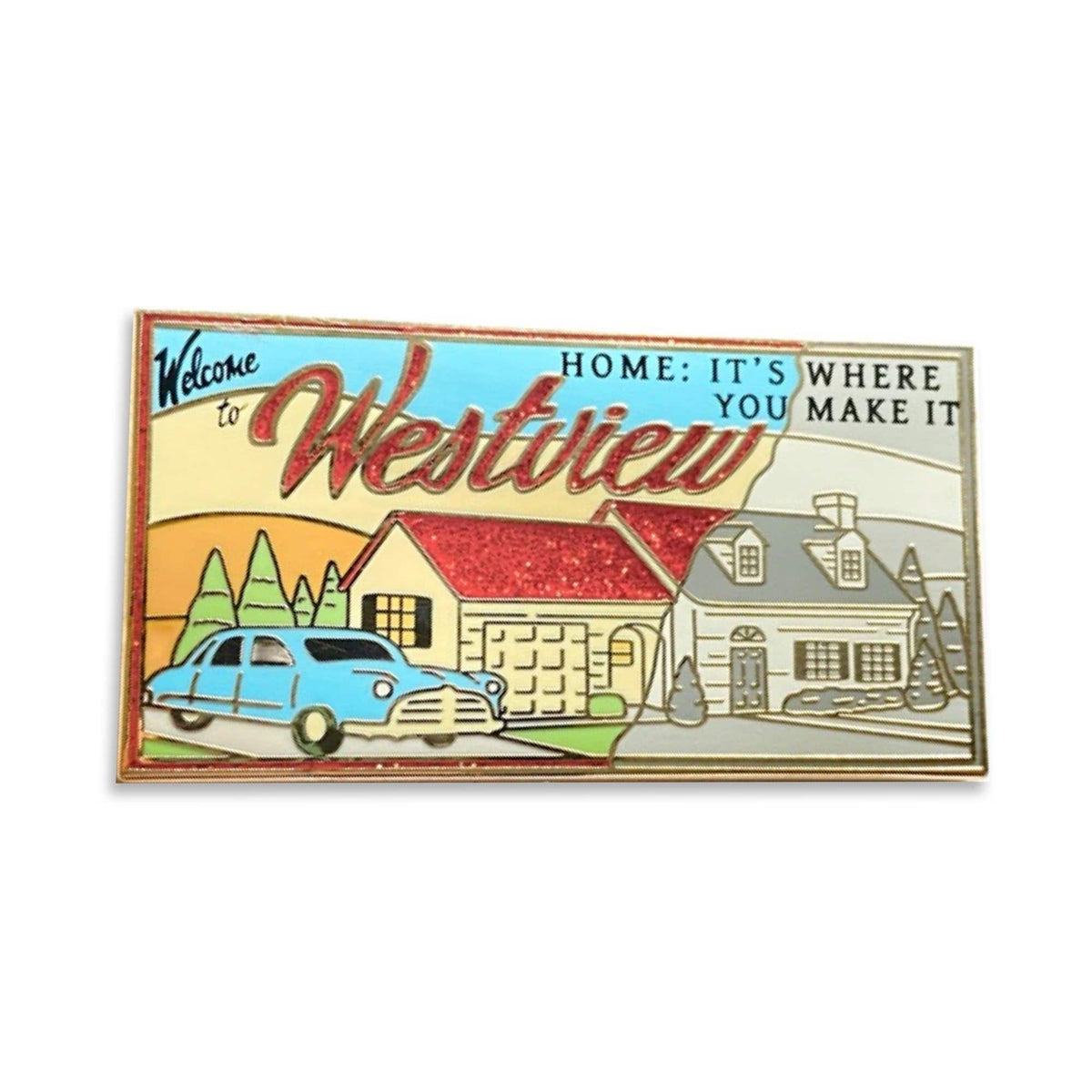Westview enamel pin by Pinbuds