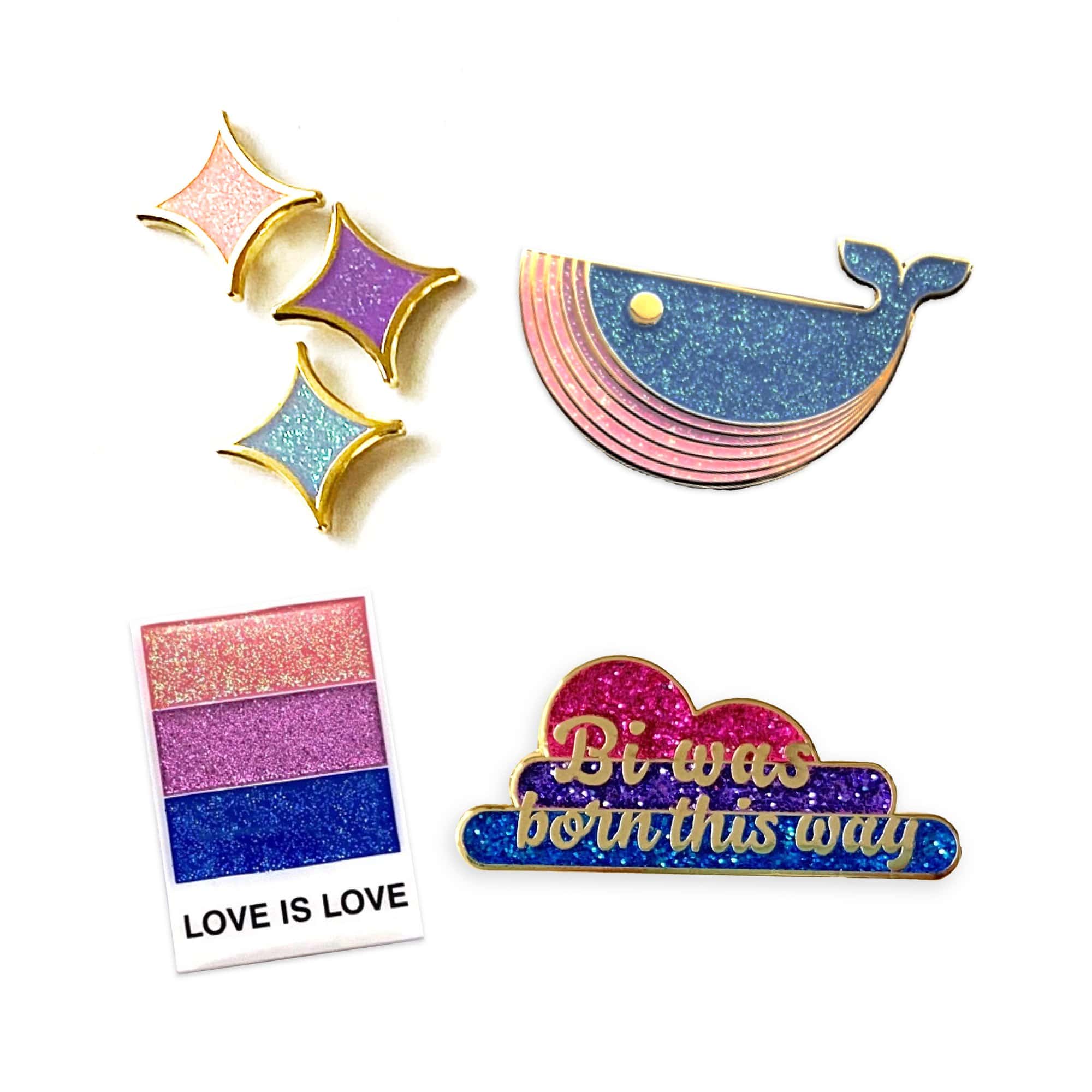 punimpressed Bisexual 4 Pin Bundle Bisexual 4 Pin Bundle