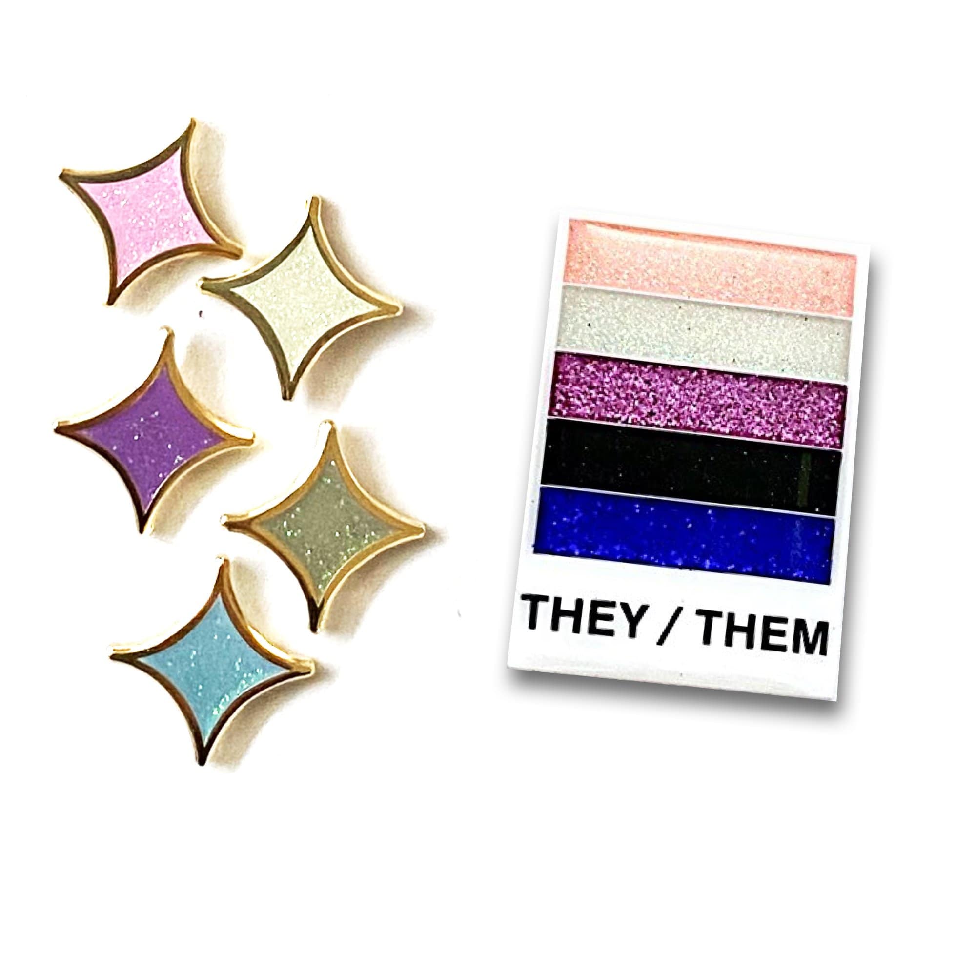 punimpressed Genderfluid 2 Pin Bundle Genderfluid 2 pins bundle