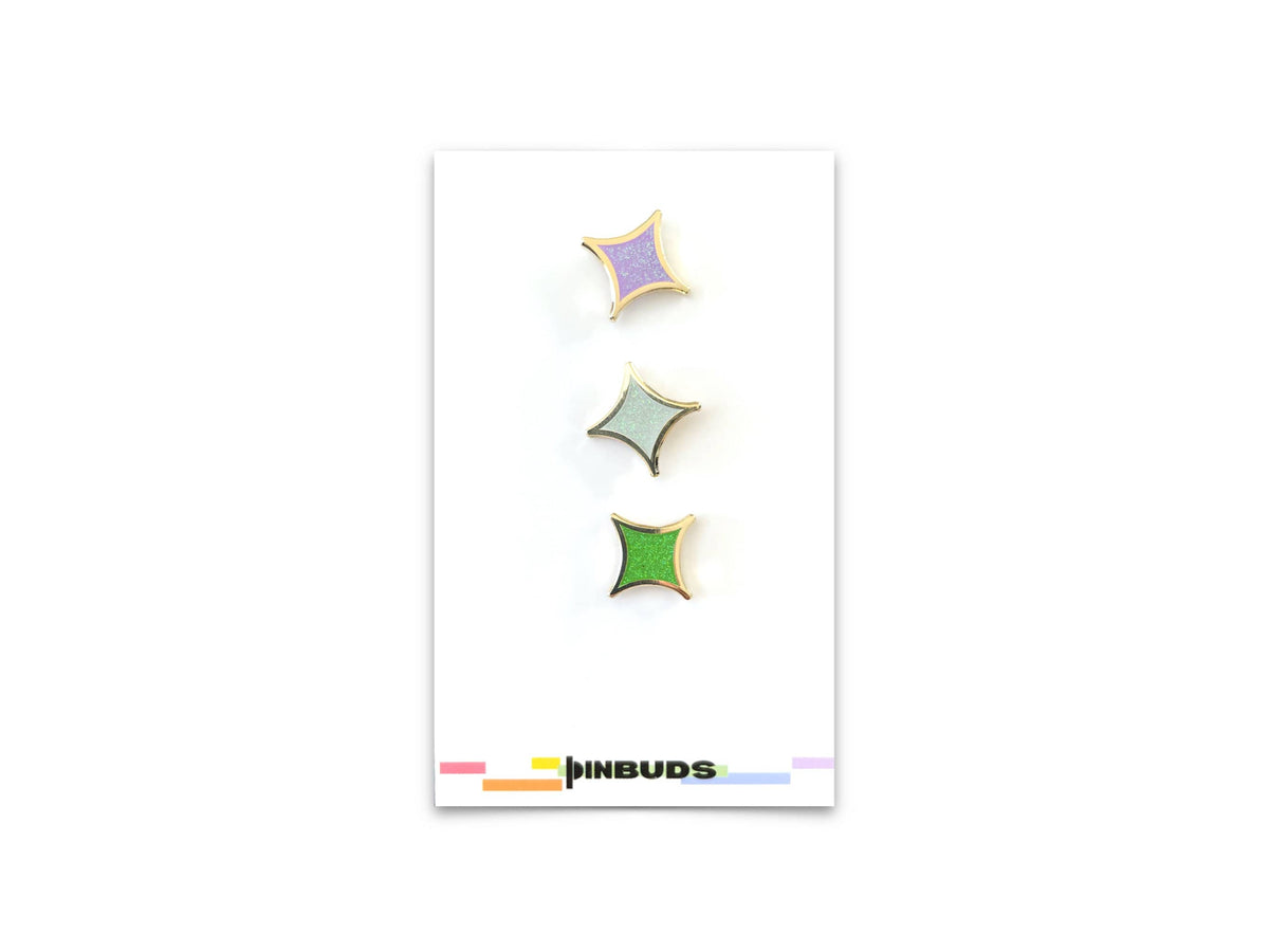 Genderqueer Star enamel pin, gold plating