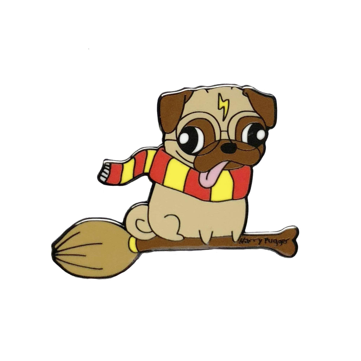 Hairy Puga enamel pin by Pinbuds