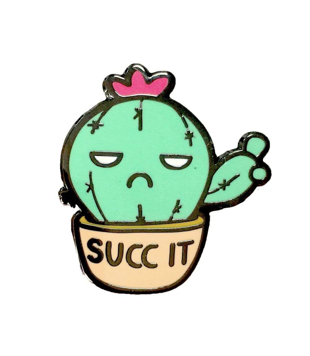 punimpressed Succ It Cactus pin