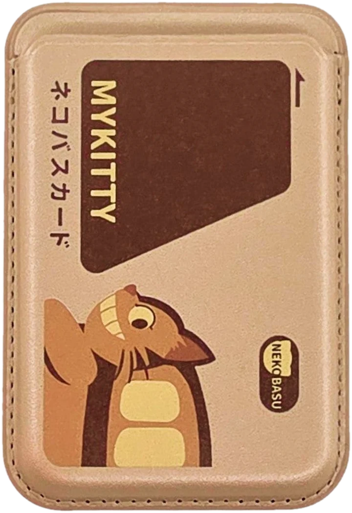 MYKItty MagSafe Phone Wallet on the back of a phone